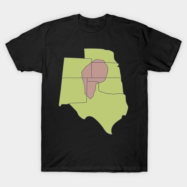 Dust Bowl - Historical Map - Sandstorm T-Shirt by DeWinnes